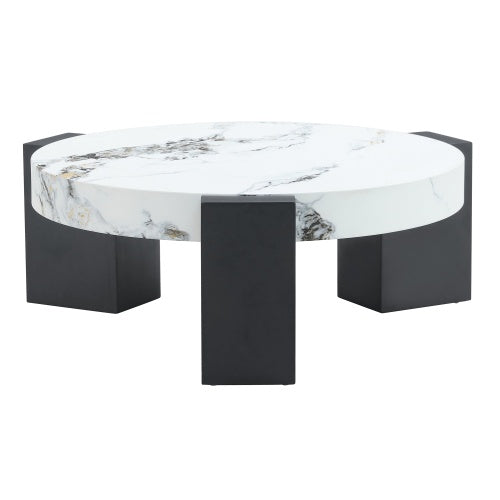 Modern Simple Double-Layer Round Coffee Table
