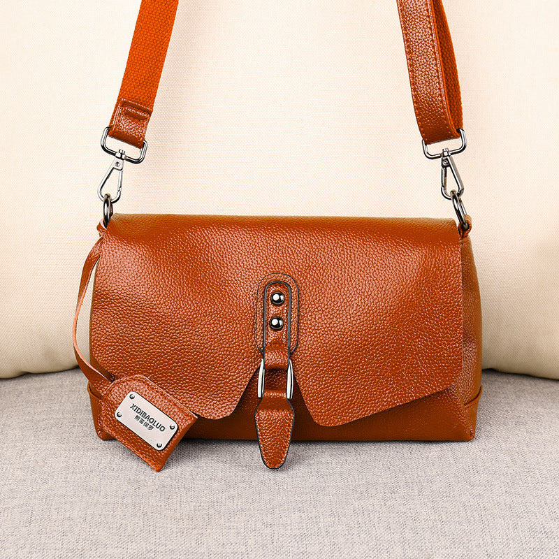 Flip Leather Shoulder Messenger Bag