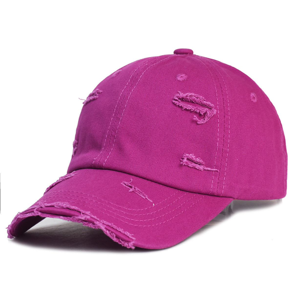 Faded Ripped Cotton Distressed Baseball Cap