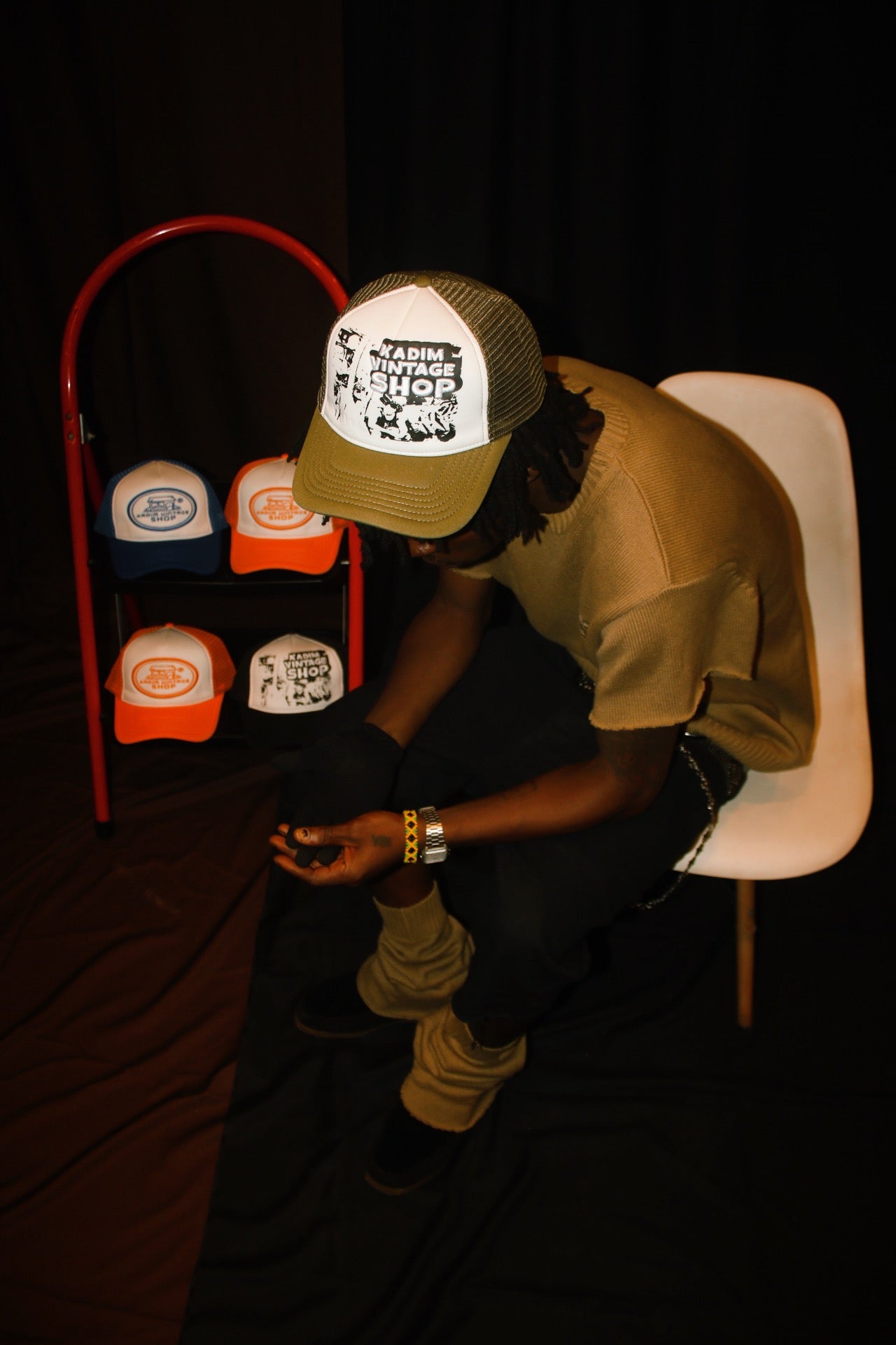 Kadim Vintage Embroidered Trucker Hat