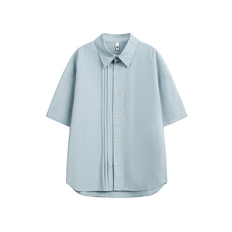 Vintage Easygoing Short Sleeve Loose Shirt