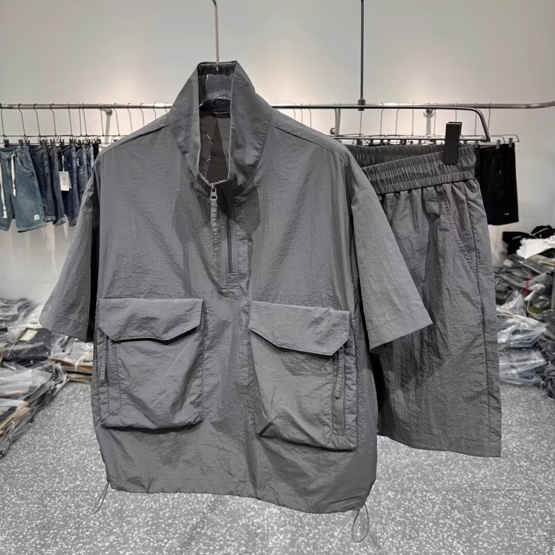 Breathable Summer New Men's Quick-drying Lightweight Short Sleeve Suit