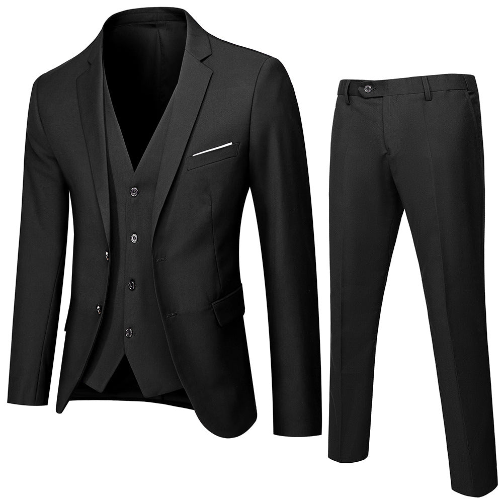 Men's Casual Business Suit Cotton Blend Fabric