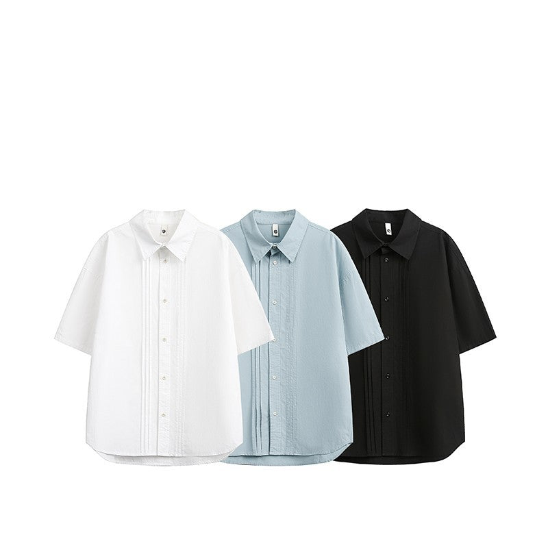 Vintage Easygoing Short Sleeve Loose Shirt