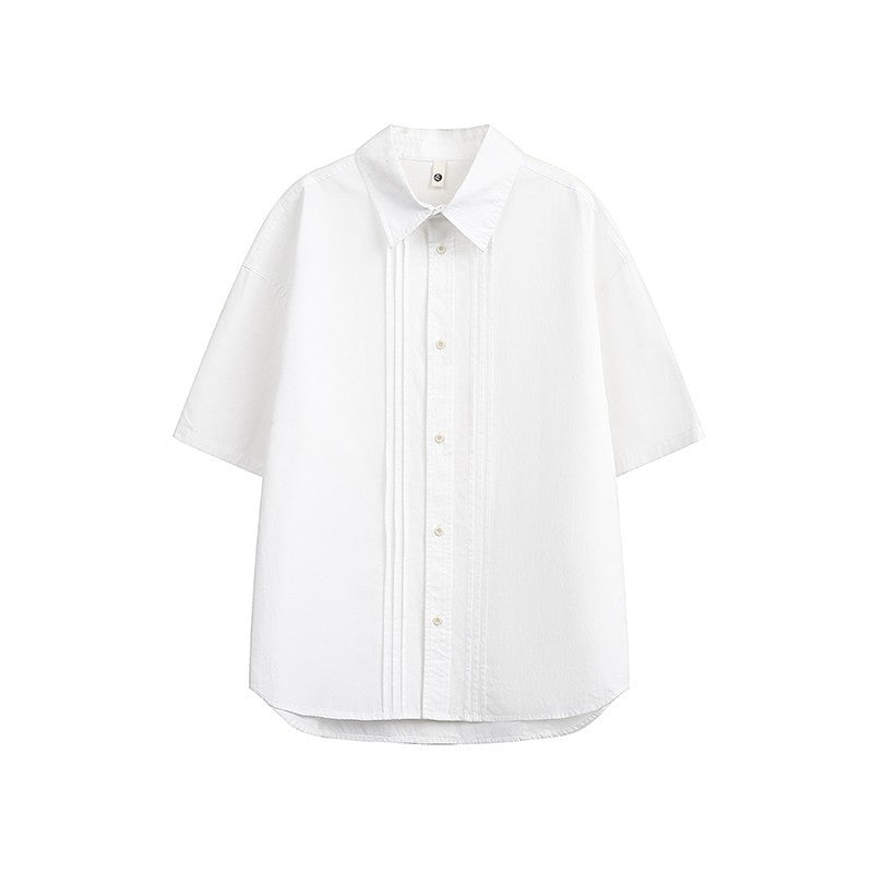 Vintage Easygoing Short Sleeve Loose Shirt