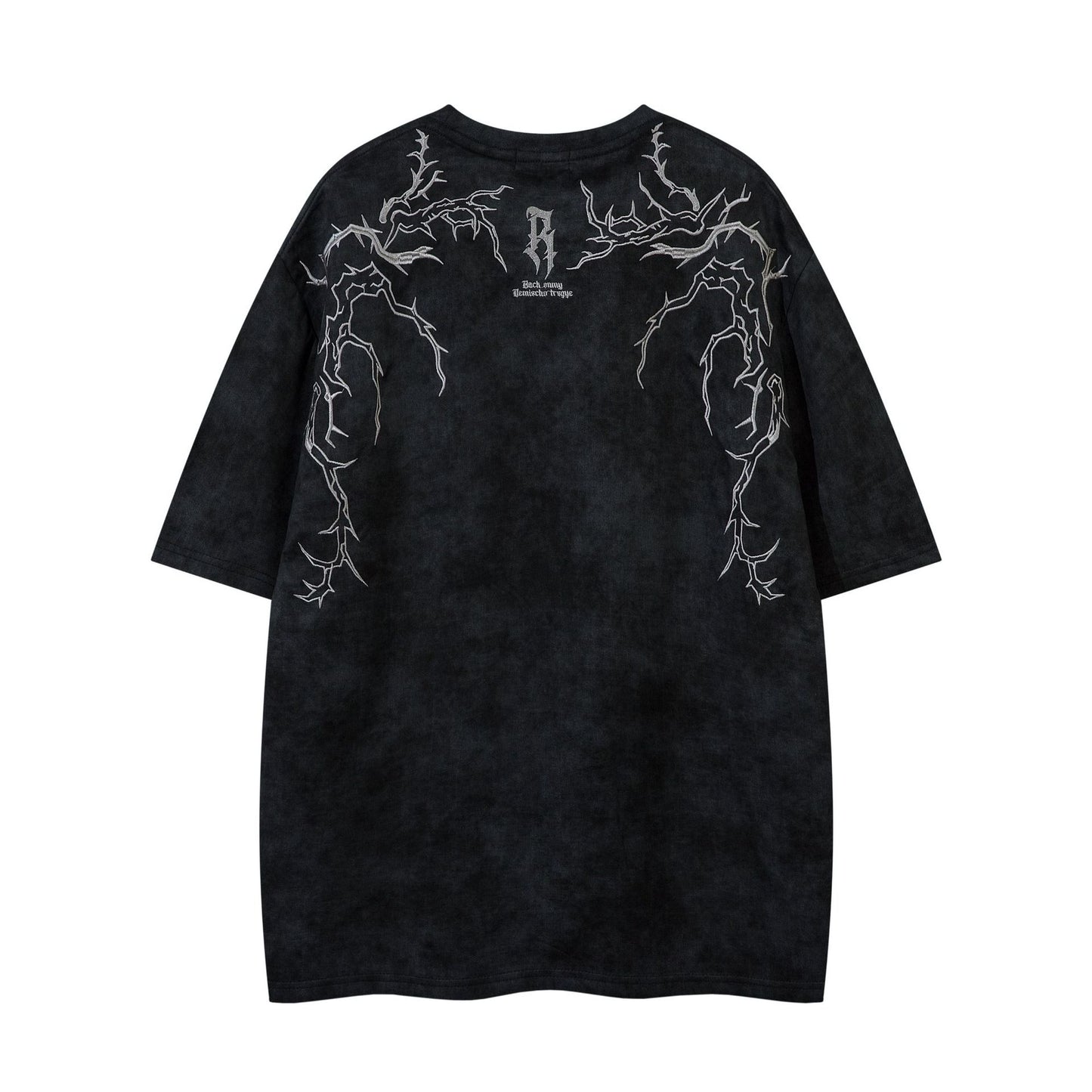 Men's Suede Thorns Embroidery T-shirt