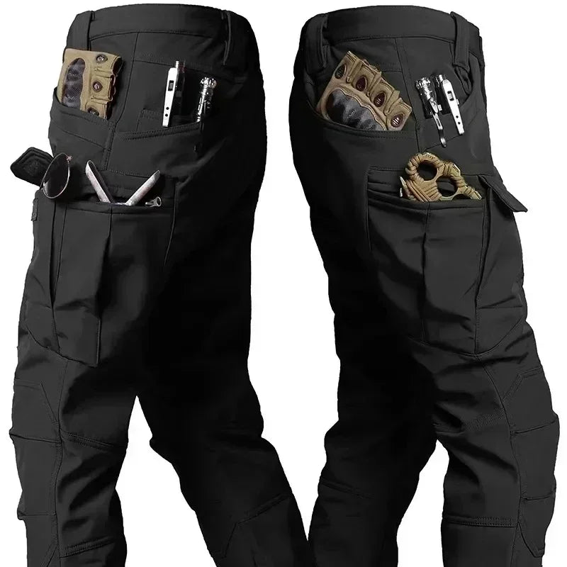 Hot Knee Double Layer Thickened Winter Men Multi Pocket Camouflage Waterproof and Windproof Assault Pants
