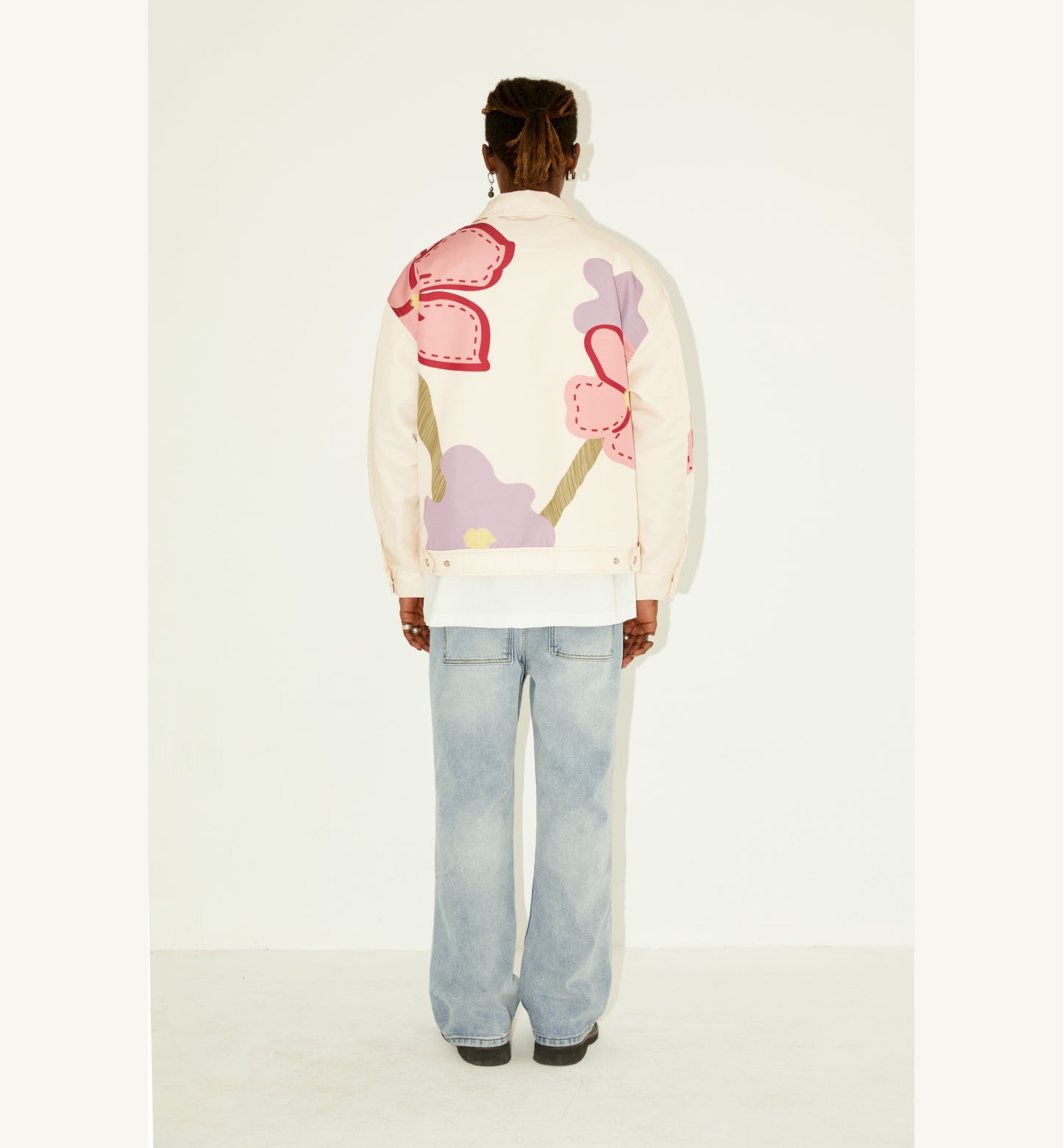 Unique Spring Floral Loose-Fit Printed Jacket