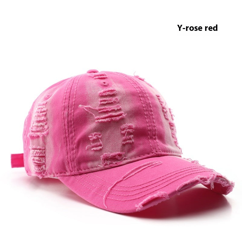 Distressed Retro Solid Washed Color Baseball Cap