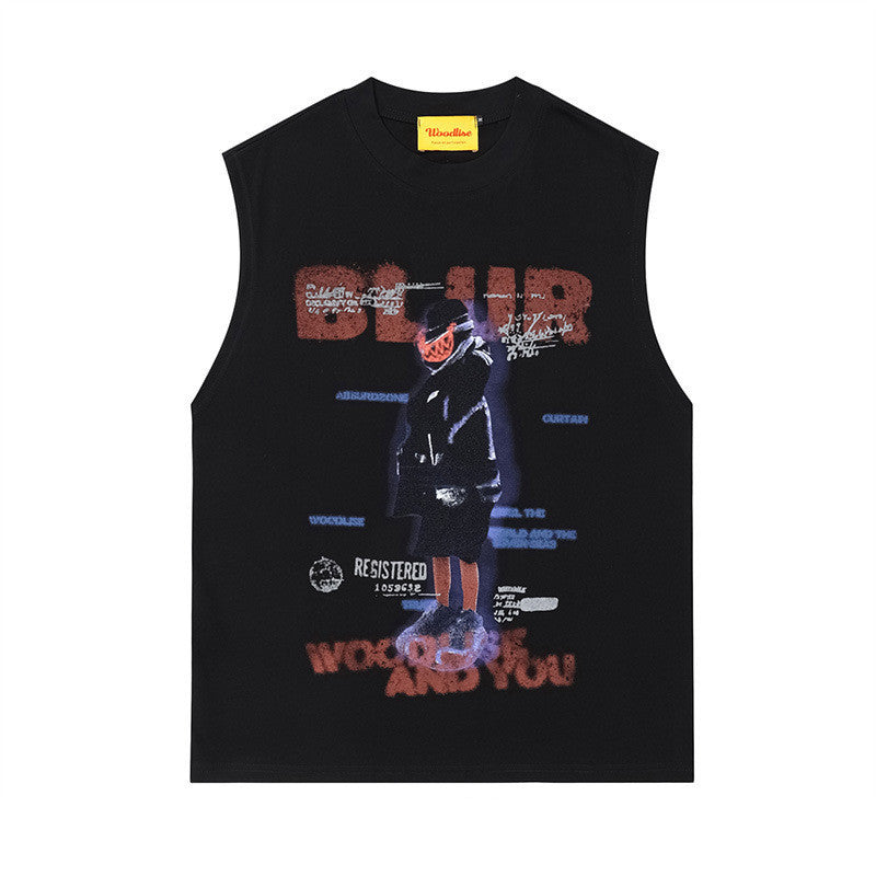 WoodLise Retro Illusory Dark Figure Printed Tank Top