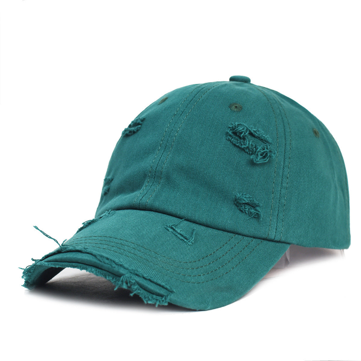 Faded Ripped Cotton Distressed Baseball Cap