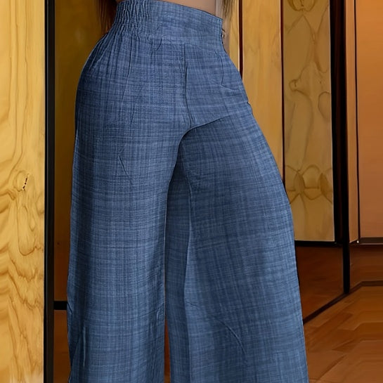 Palazzo Casual Wide Leg Elastic Waist Pants