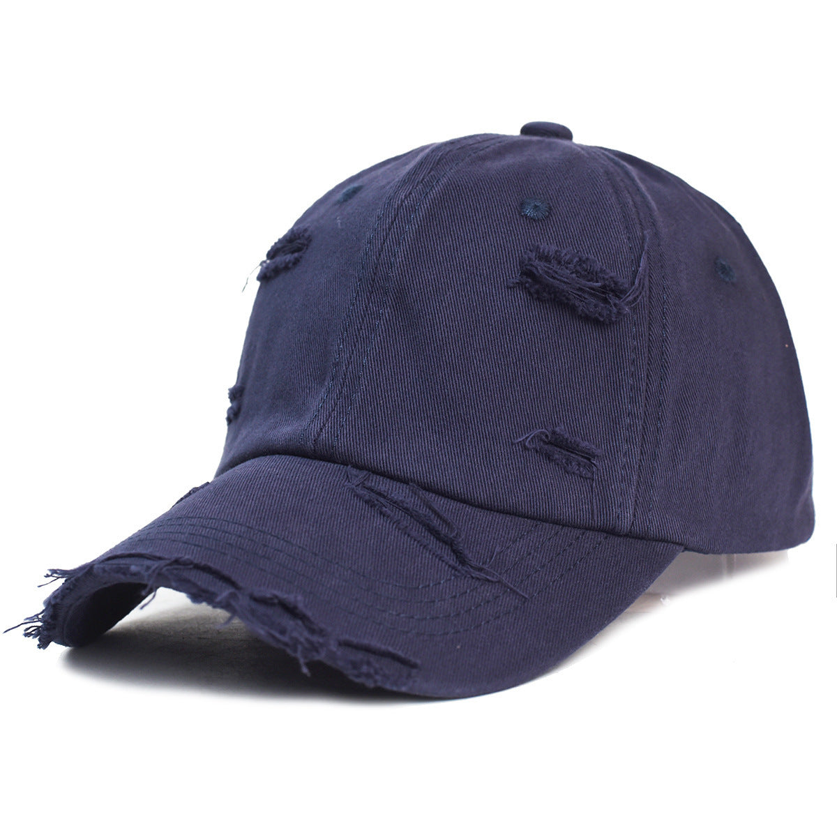 Faded Ripped Cotton Distressed Baseball Cap