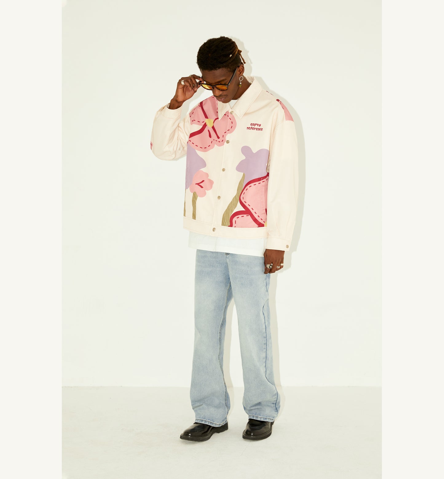 Unique Spring Floral Loose-Fit Printed Jacket