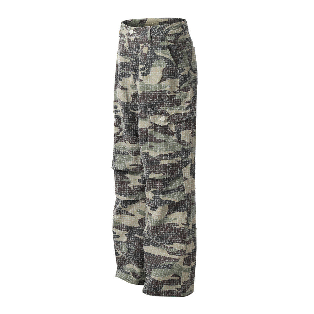 Men's Camouflage Outdoor Paratrooper Fold  Pants