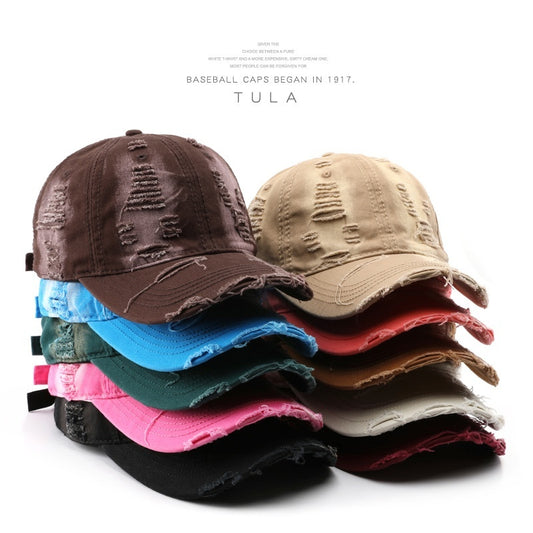 Distressed Retro Solid Washed Color Baseball Cap