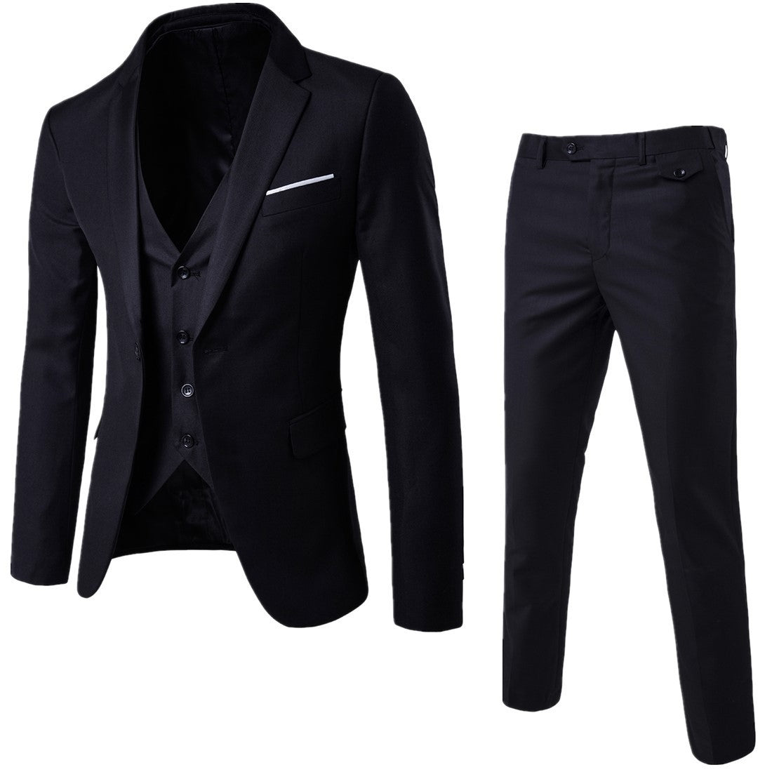 Men's Casual Business Suit Cotton Blend Fabric