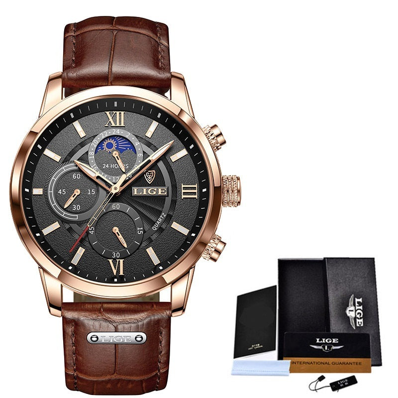 Multifunctional Waterproof Quartz Chronograph Watch