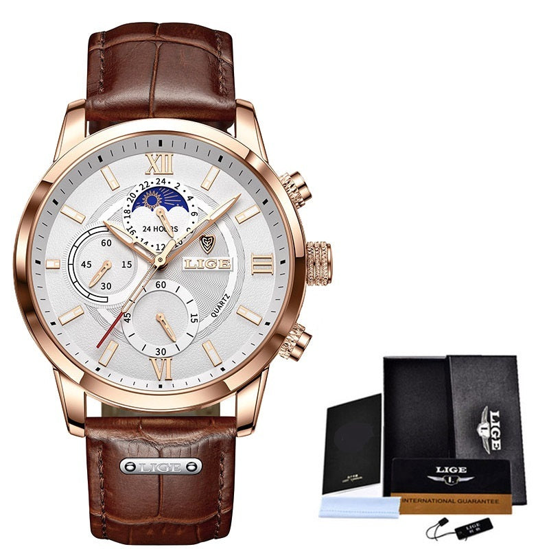 Multifunctional Waterproof Quartz Chronograph Watch