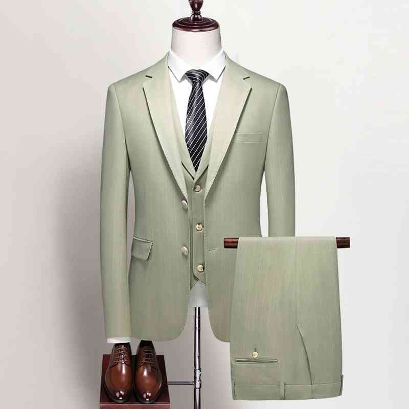 Men's Business Casual Jacket and Formal Suit Set