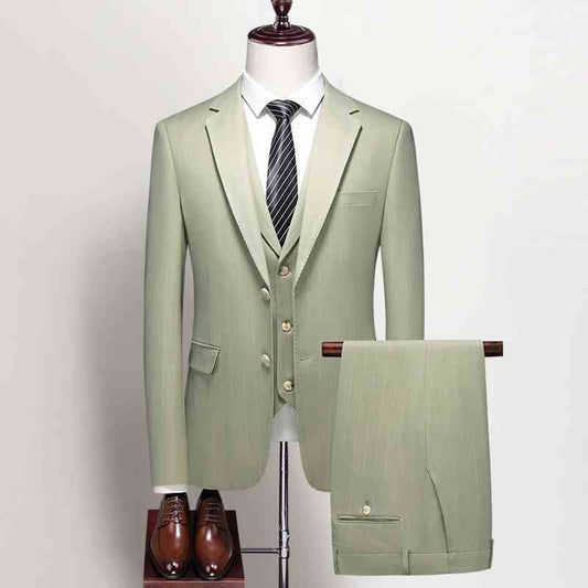 Men's Business Casual Jacket and Formal Suit Set