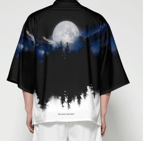 Kimono Cardigan Loose Large Size Trendy Men's Jacket