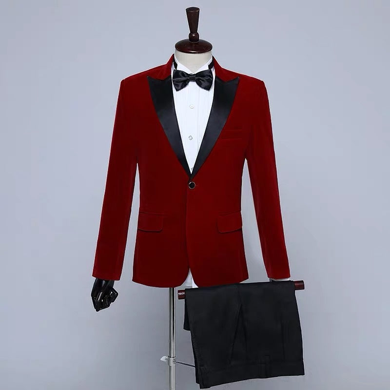 Men's Velvet Jacket Suit