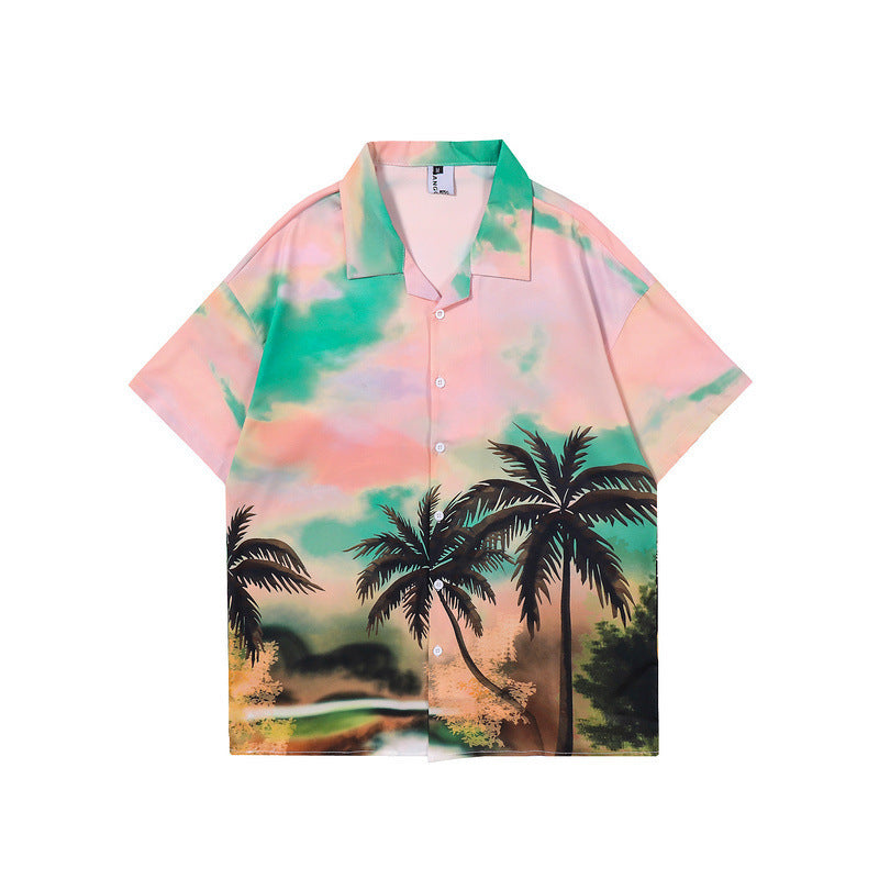 All-match Hawaiian Beach Floral Loose Shirt
