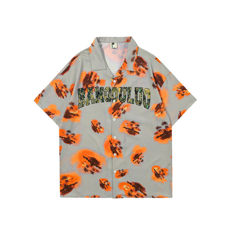 All-match Hawaiian Beach Floral Loose Shirt