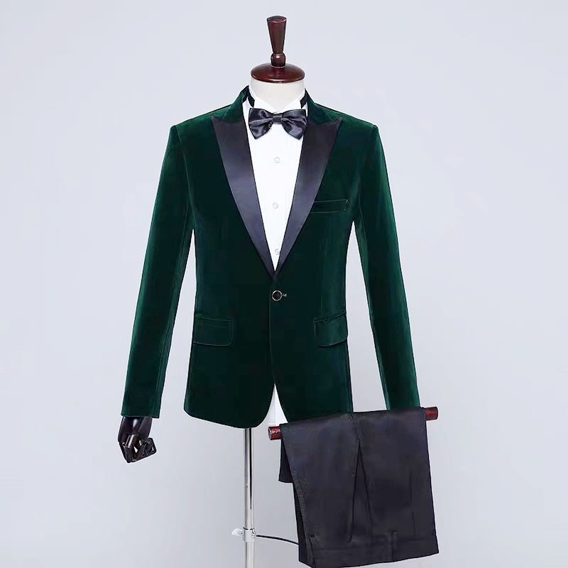Men's Velvet Jacket Suit
