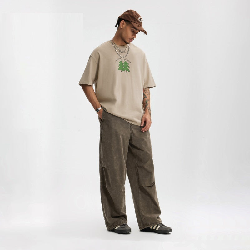 Street Flap Pocket Washed Paratrooper Overalls