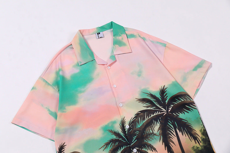 All-match Hawaiian Beach Floral Loose Shirt