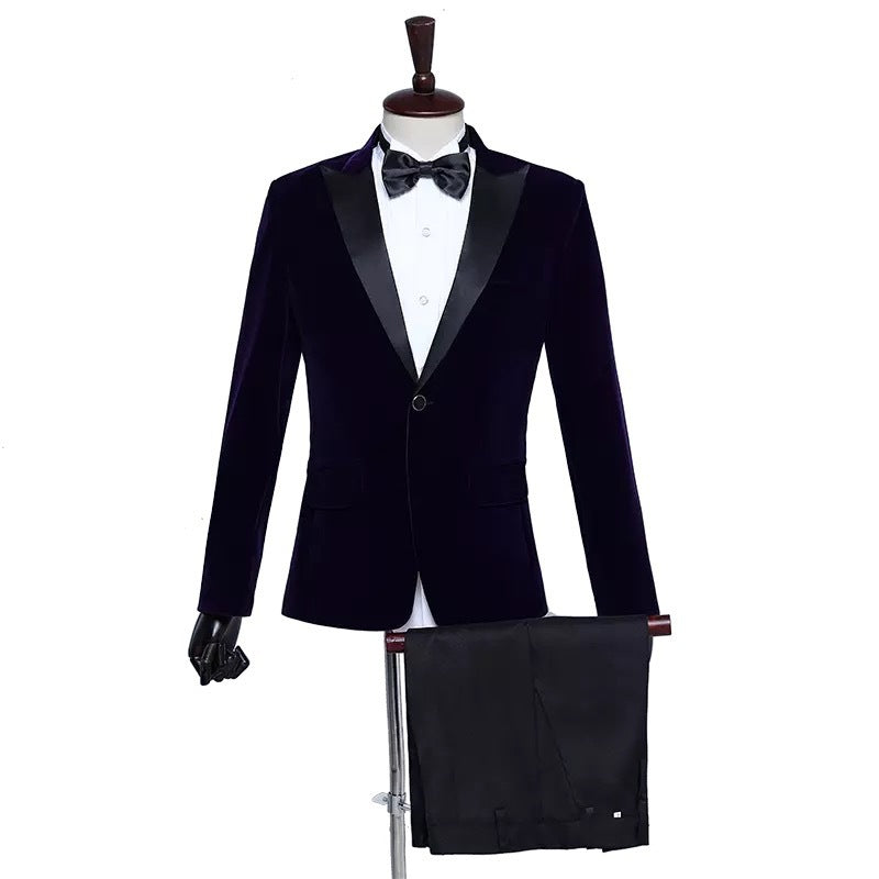 Men's Velvet Jacket Suit