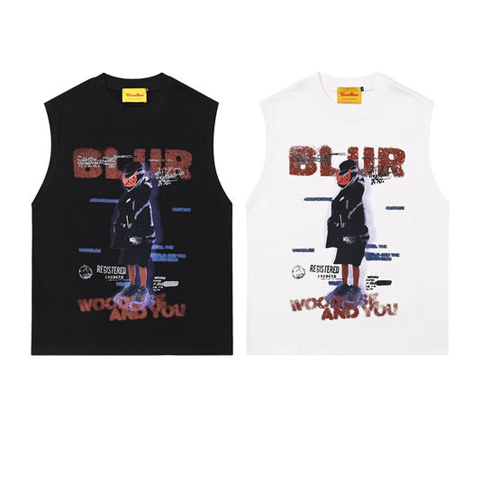WoodLise Retro Illusory Dark Figure Printed Tank Top