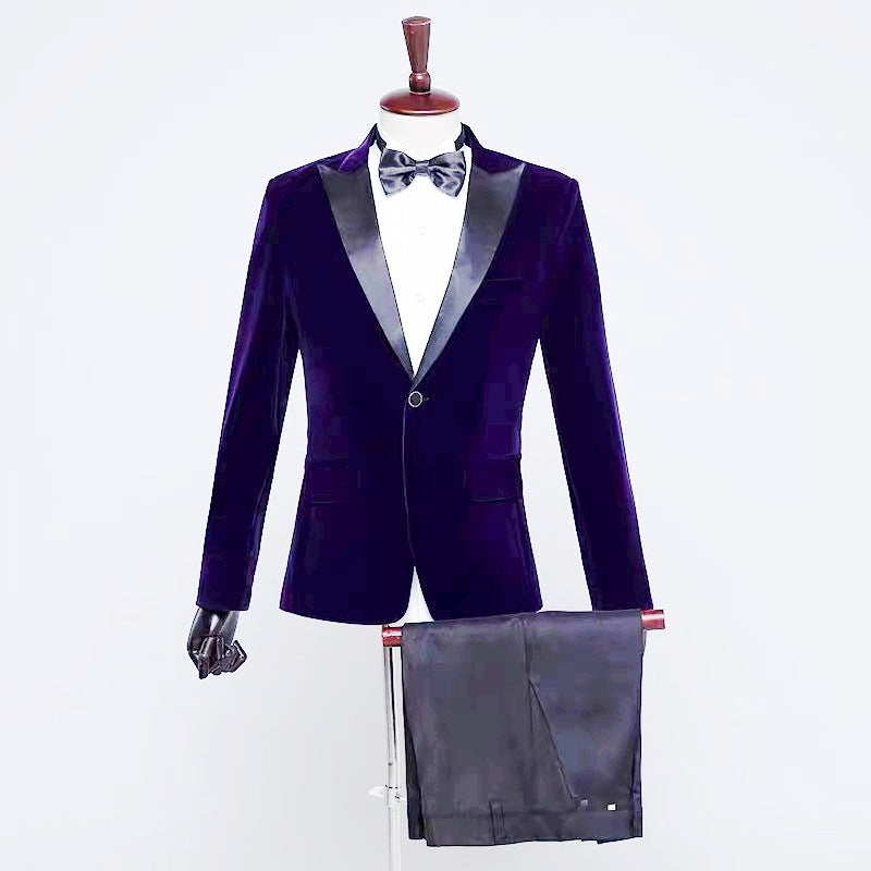 Men's Velvet Jacket Suit
