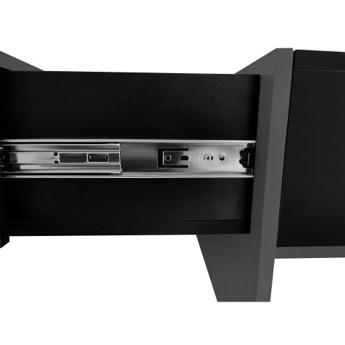 Unique Coffee Table With 4 Hidden Storage Compartments (Black)