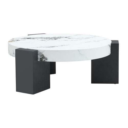 Modern Simple Double-Layer Round Coffee Table