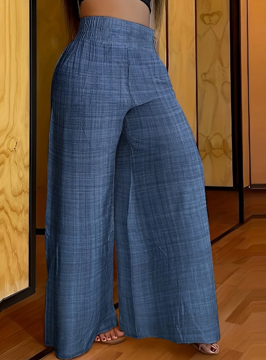 Palazzo Casual Wide Leg Elastic Waist Pants