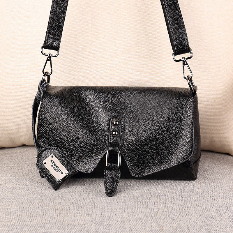 Flip Leather Shoulder Messenger Bag