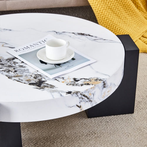 Modern Simple Double-Layer Round Coffee Table