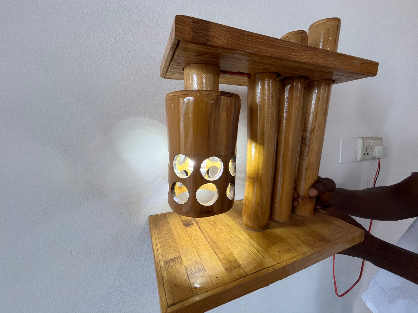 039 Bamboo Bedside Lamp