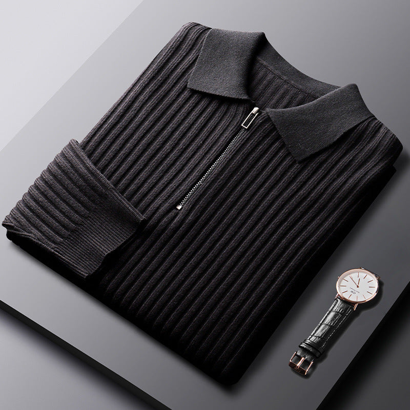 Fall/Winter Casual Slim-Fit Stylish Half-Zip Sweater