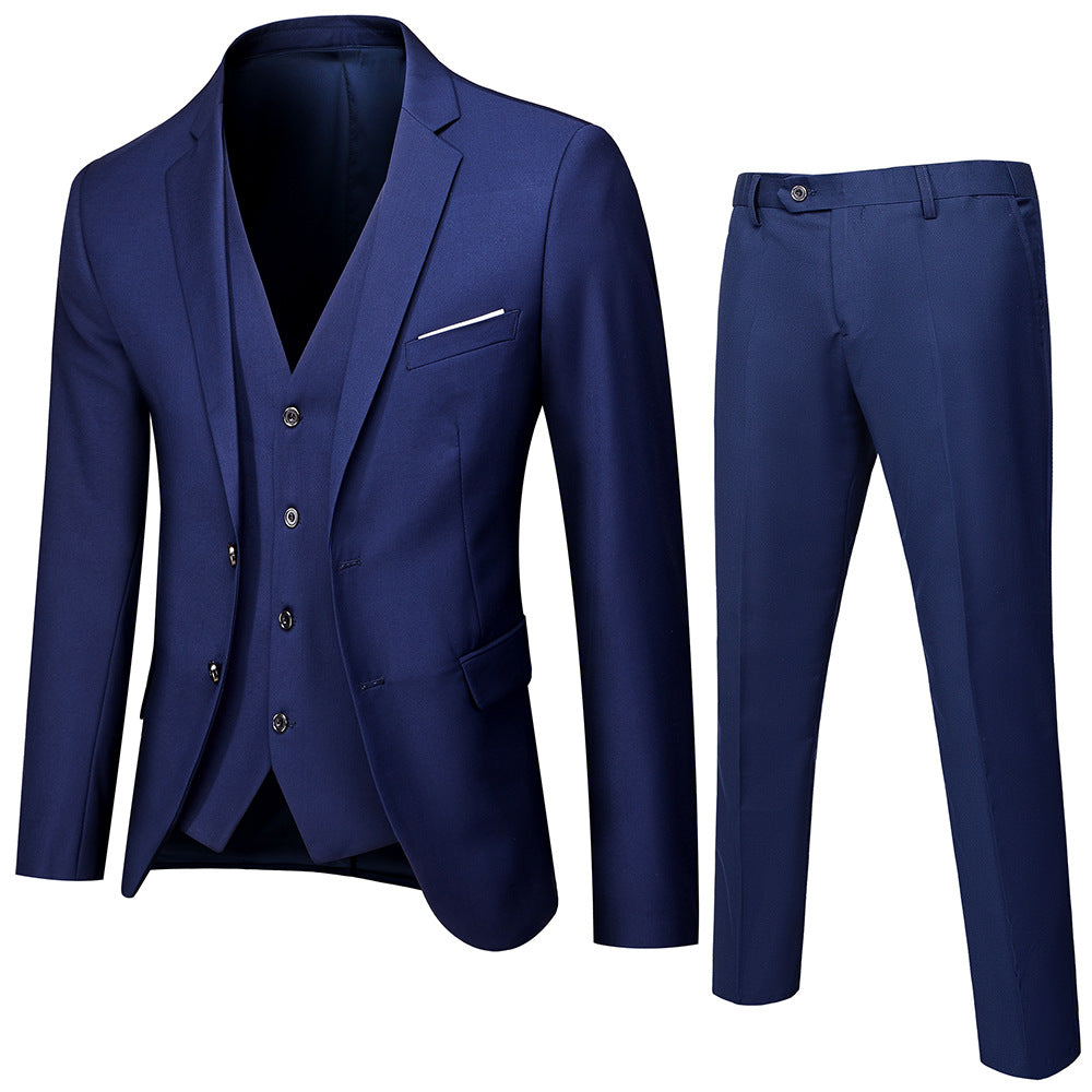 Men's Casual Business Suit Cotton Blend Fabric