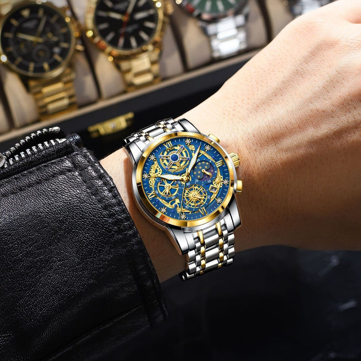 Premium Waterproof Open-Design Luxury Oversized Dial Watch