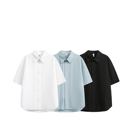 Vintage Easygoing Short Sleeve Loose Shirt