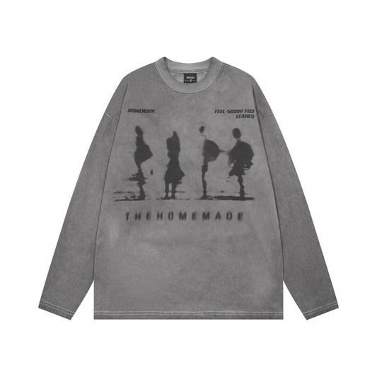 New Real Shot Printed Long Sleeve T-shirt
