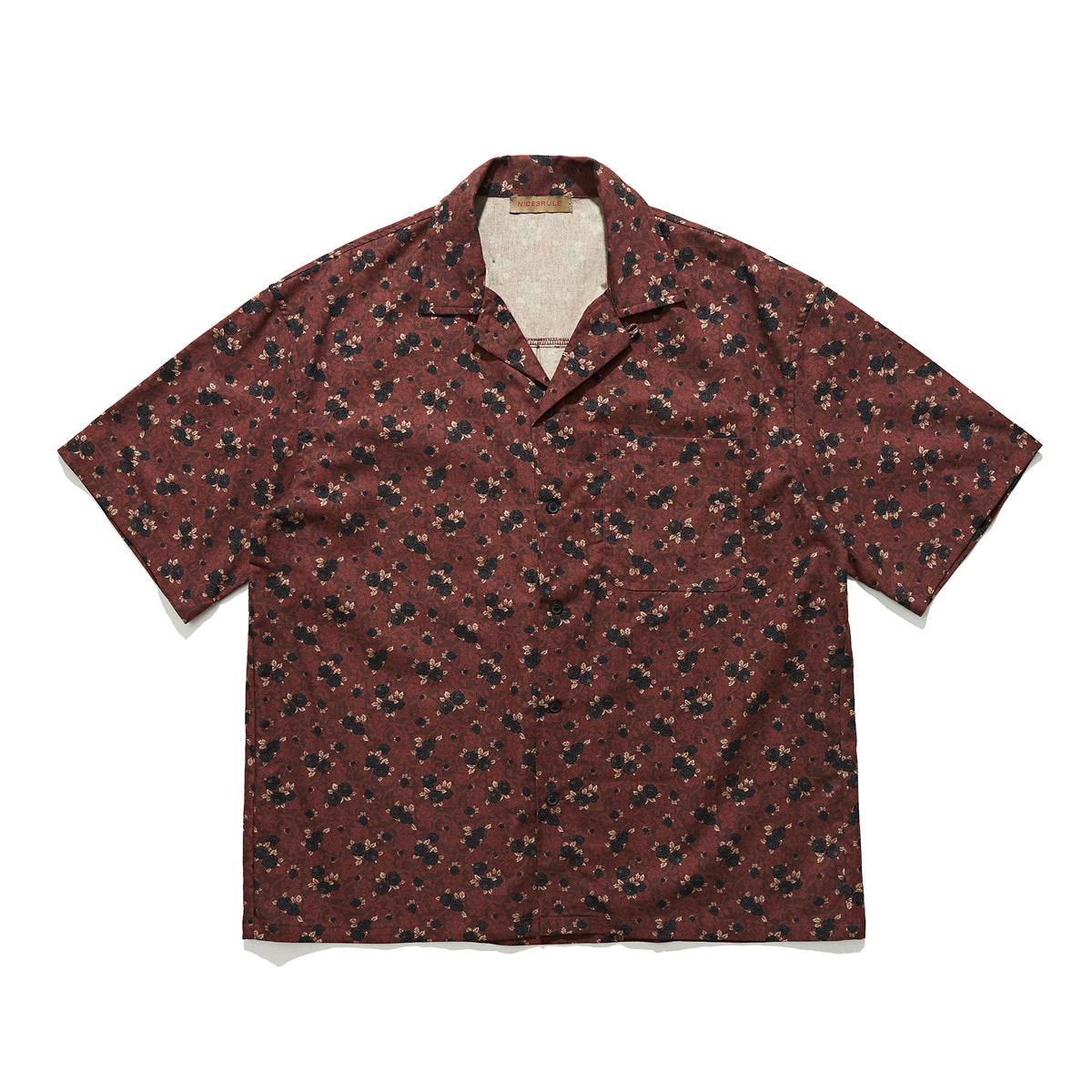 Men's Short-Sleeved Summertime Retro Printed Shirt