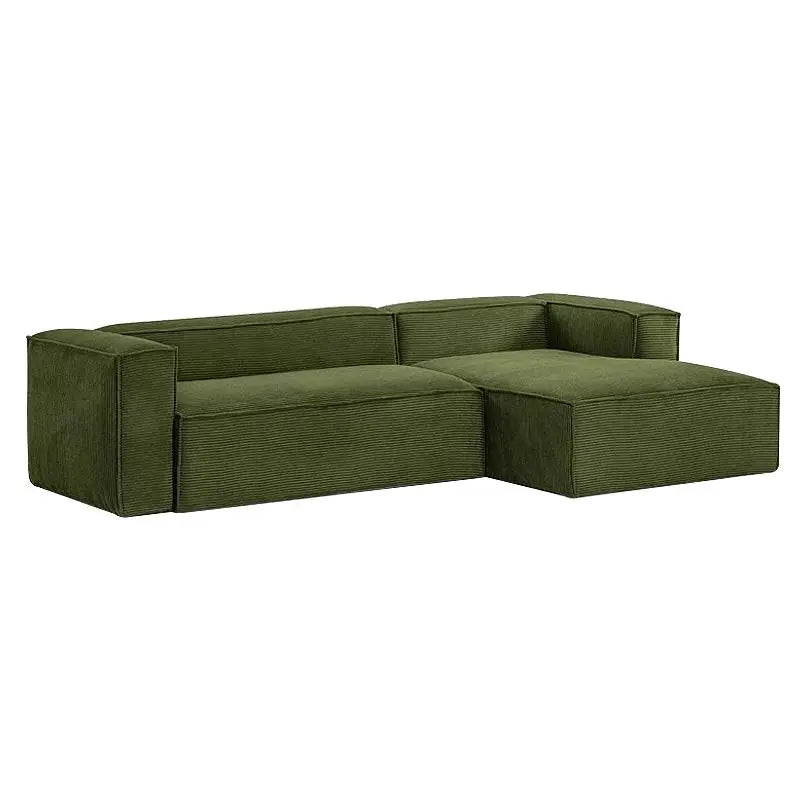 Modern Simplicity Living Room Sofa Corduroy Material Block Shape Sofa Sponge Filling Vacuum Compression Multi-Person Sofa Set