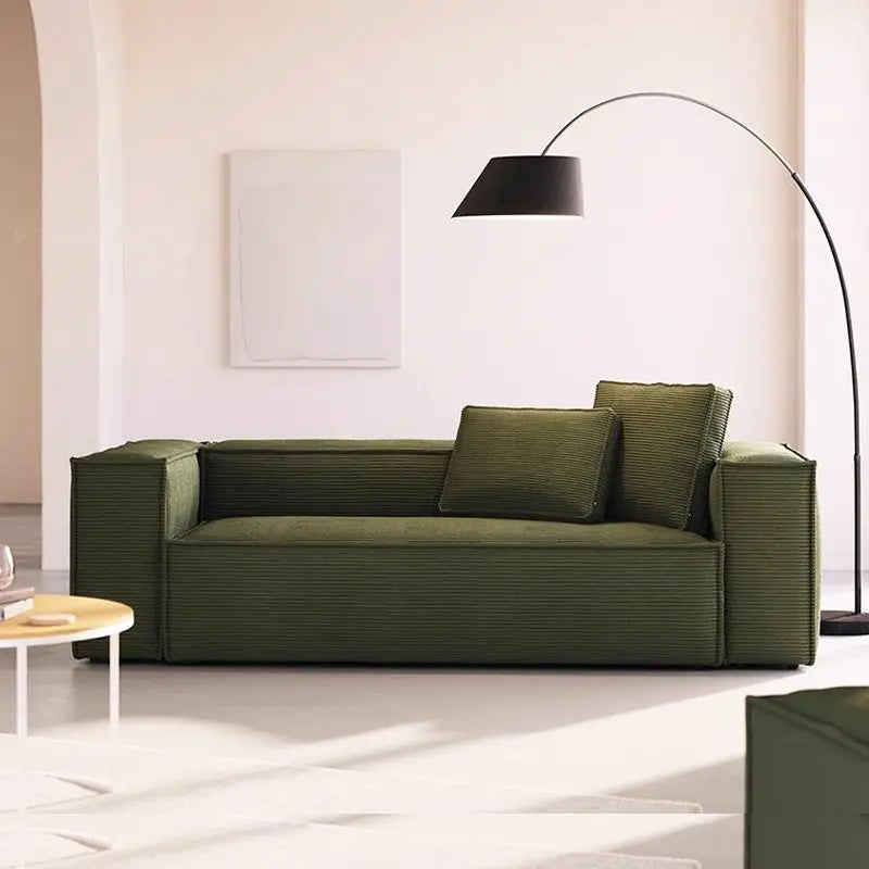 Modern Simplicity Living Room Sofa Corduroy Material Block Shape Sofa Sponge Filling Vacuum Compression Multi-Person Sofa Set