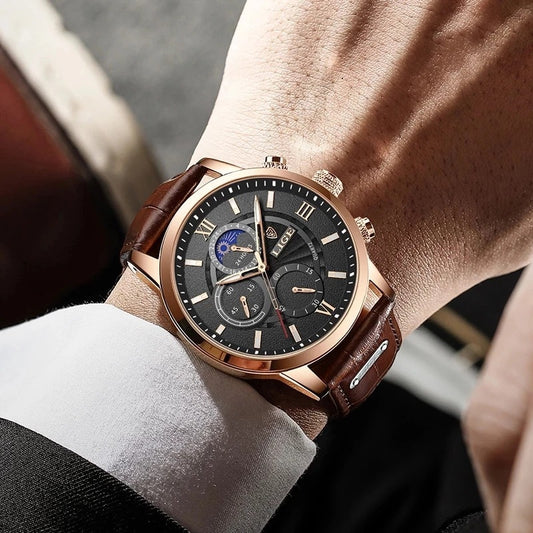 Multifunctional Waterproof Quartz Chronograph Watch